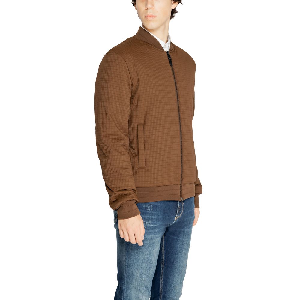 Brown Polyester Jackets & Coat