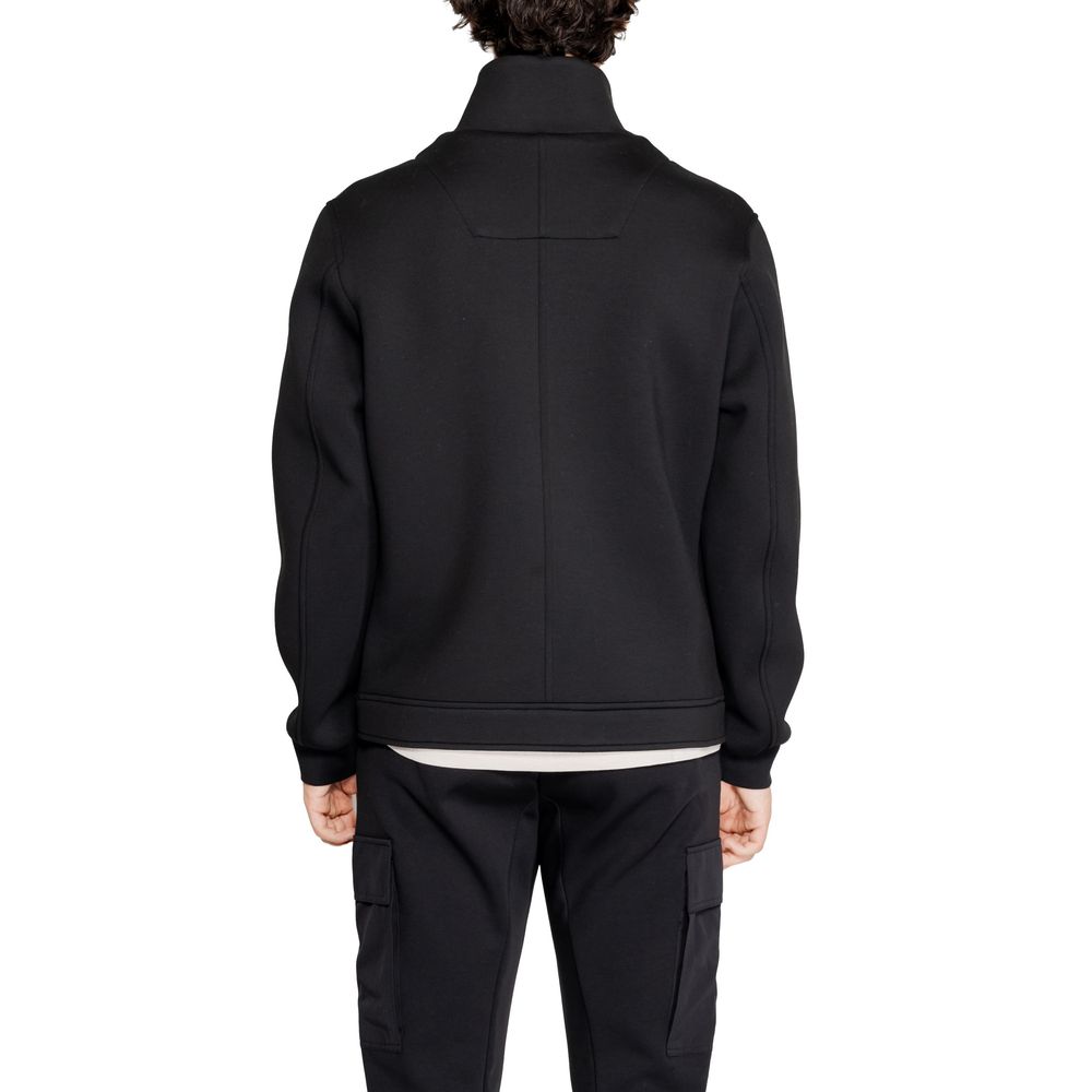 Black Polyester Jackets & Coat