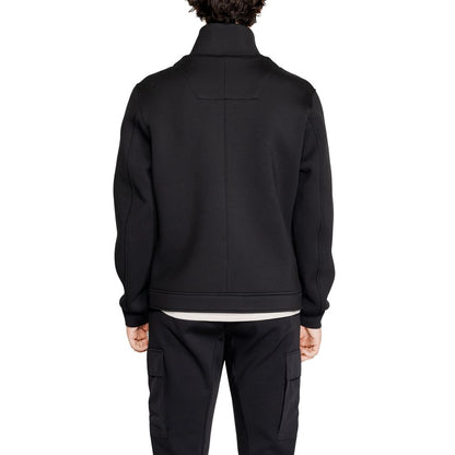 Black Polyester Jackets & Coat