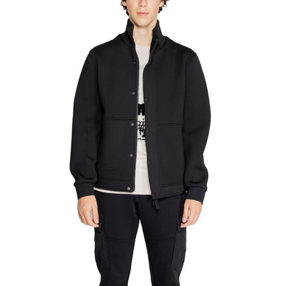 Black Polyester Jackets & Coat