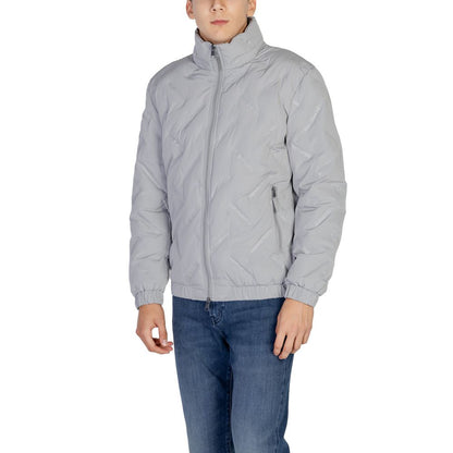Chaqueta de poliéster gris
