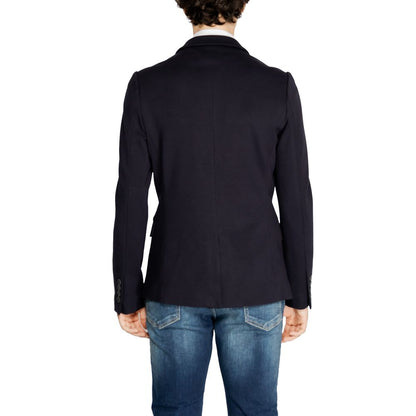 Traje de viscosa azul