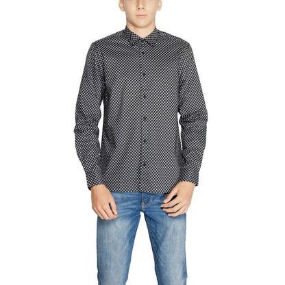Camisa de algodón gris