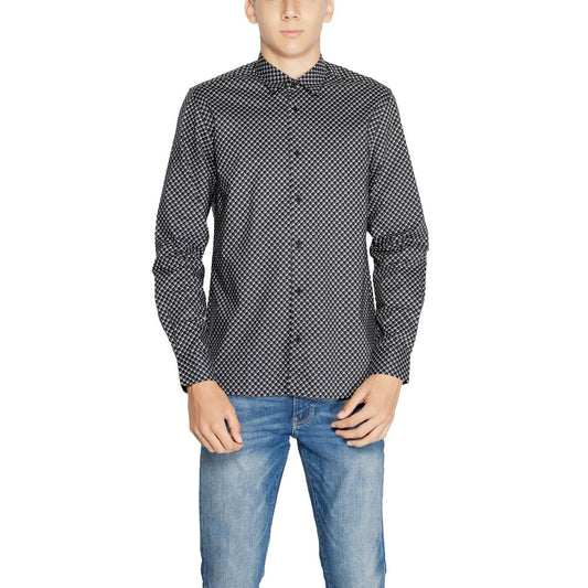 Camisa de algodón gris