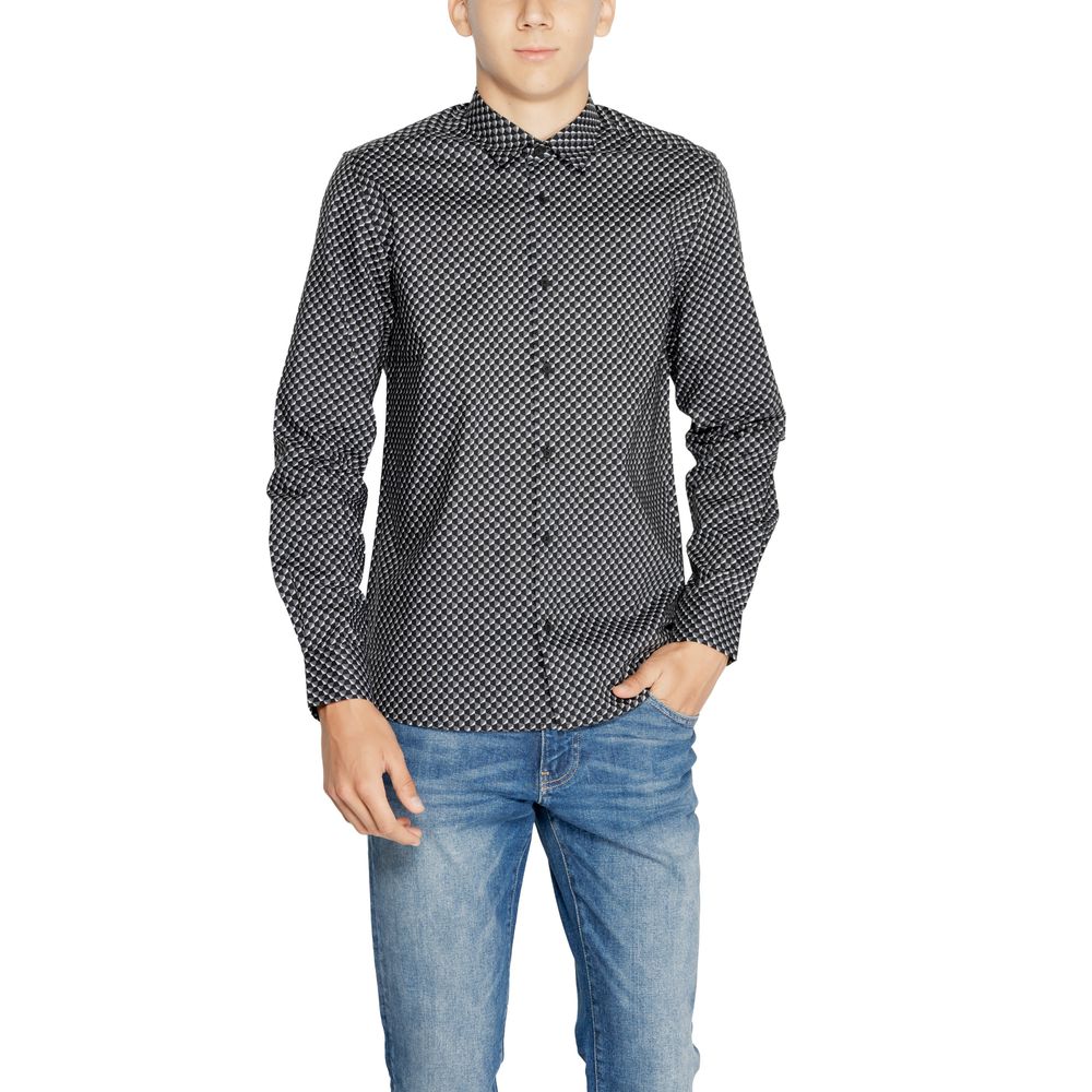 Camisa de algodón gris