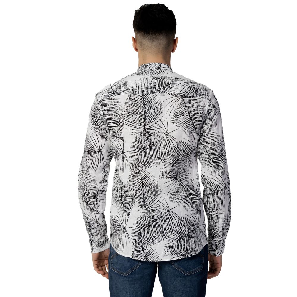 Camisa de lino negra