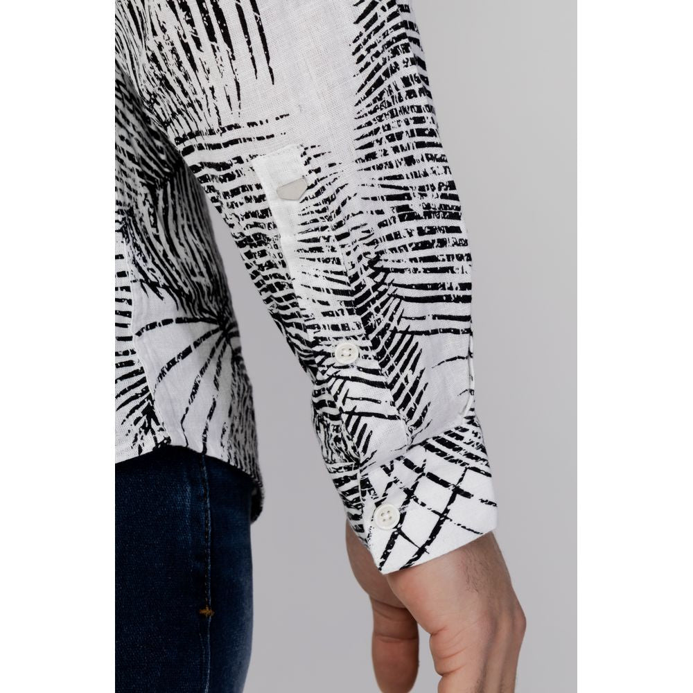 Camisa de lino negra