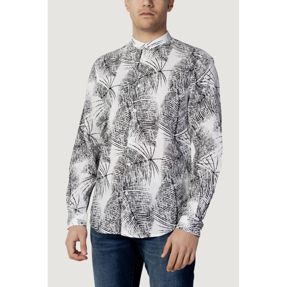 Camisa de lino negra