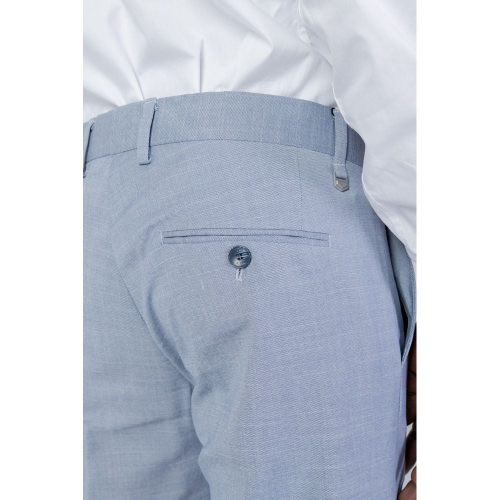 Vaqueros y pantalones de poliéster azul