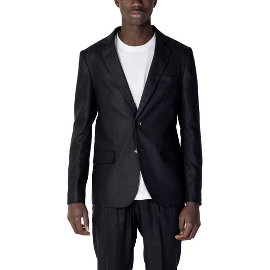 Traje de lino negro