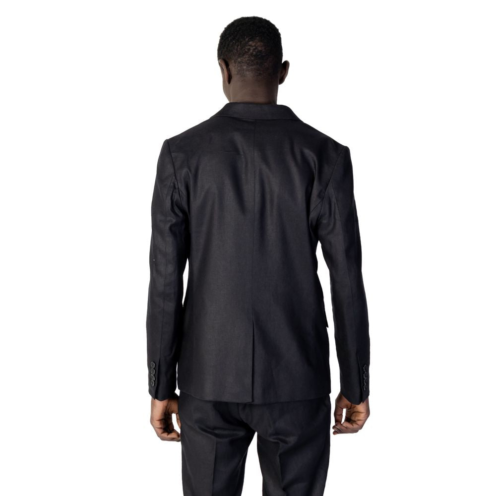 Traje de lino negro