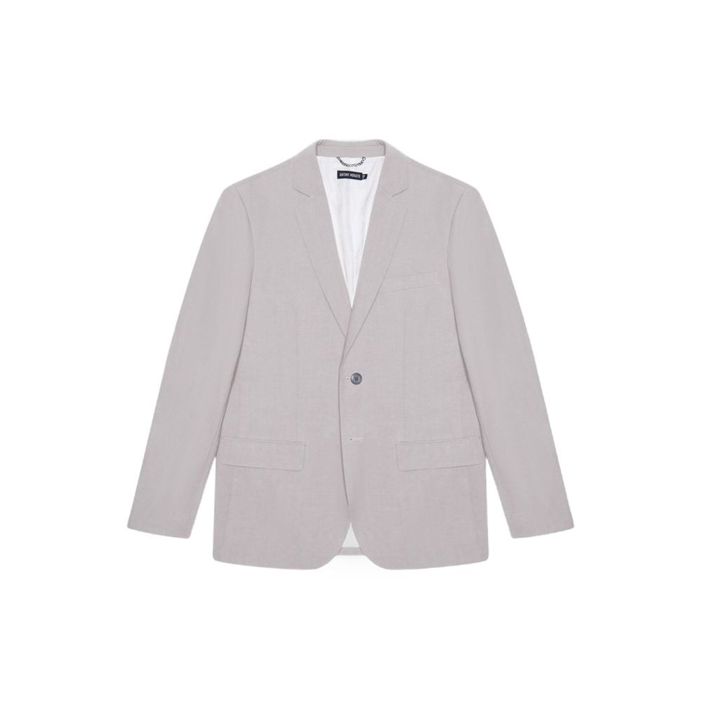 Traje de tencel gris