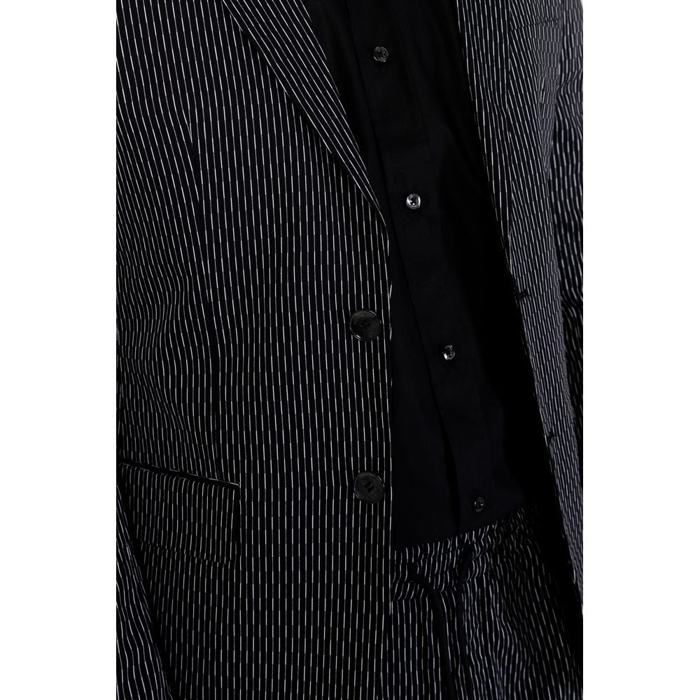 Blazer de algodón negro