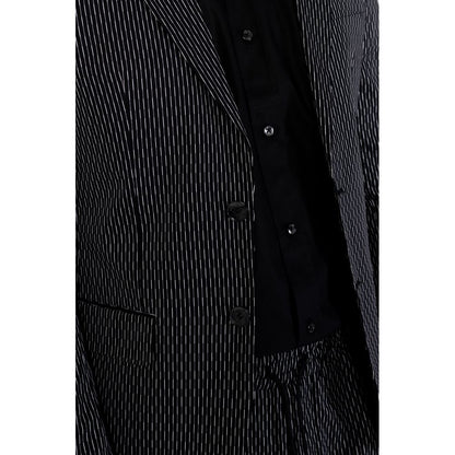 Blazer de algodón negro