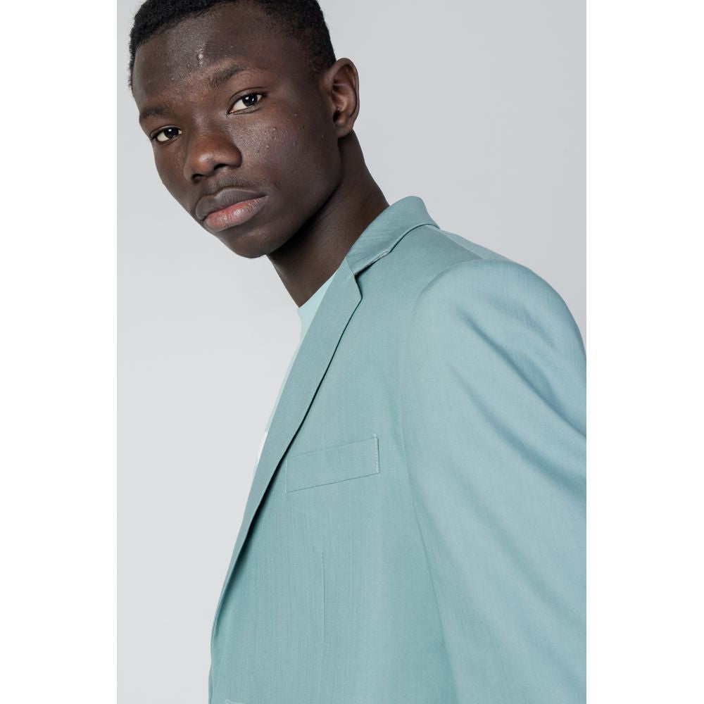 Traje de tencel verde