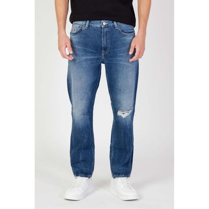 Vaqueros y pantalones de algodón azul