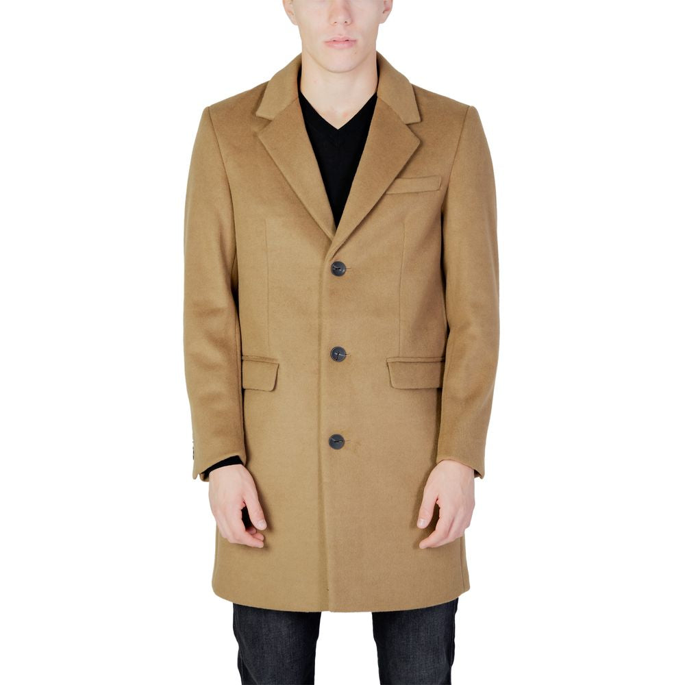 Chaqueta de poliéster beige