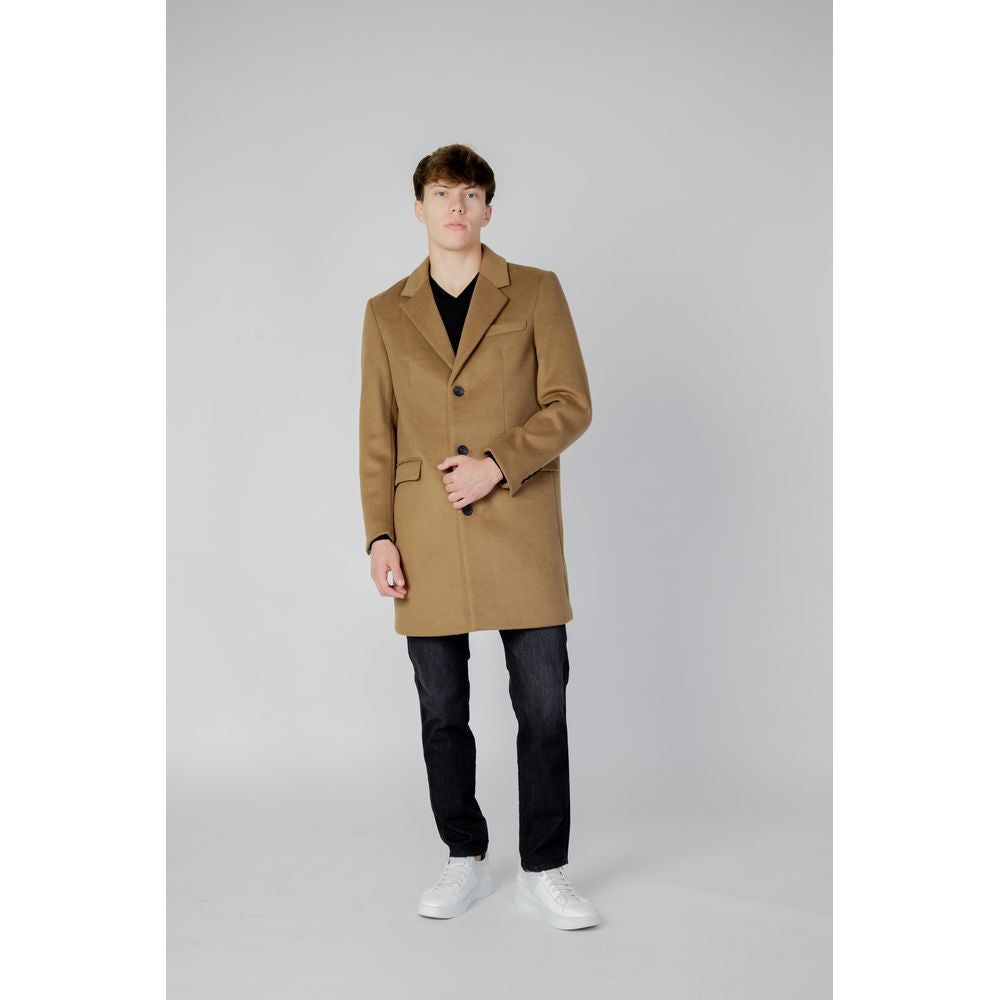 Chaqueta de poliéster beige