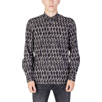 Camisa de algodón negra