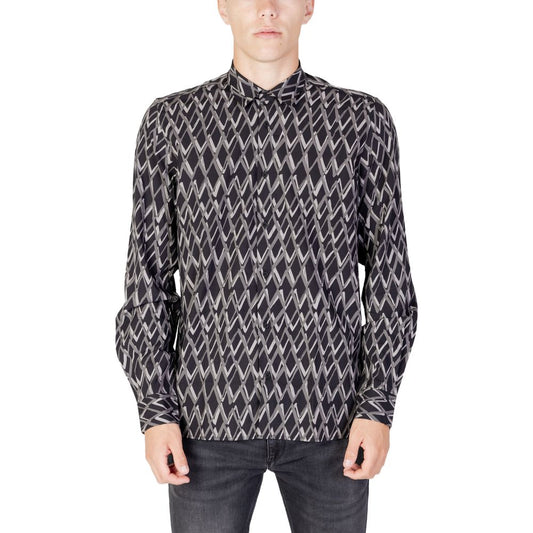 Camisa de algodón negra