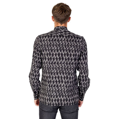 Camisa de algodón negra