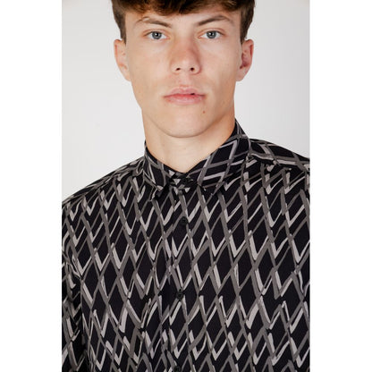 Camisa de algodón negra