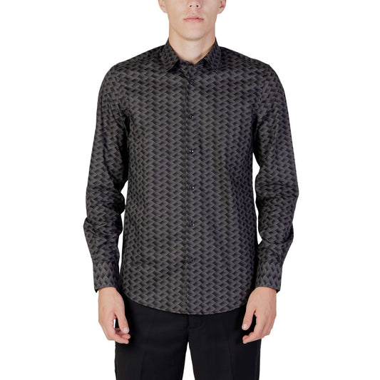 Camisa de algodón gris