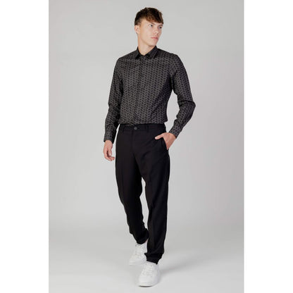 Camisa de algodón gris
