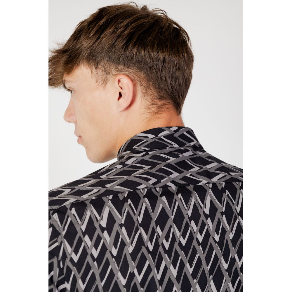 Camisa de algodón negra