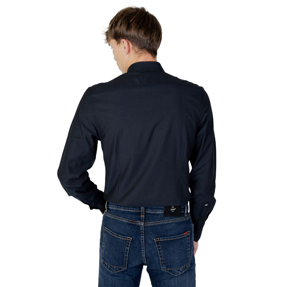 Camisa de algodón azul