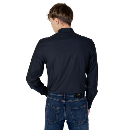 Camisa de algodón azul