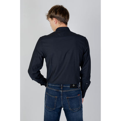 Camisa de algodón azul