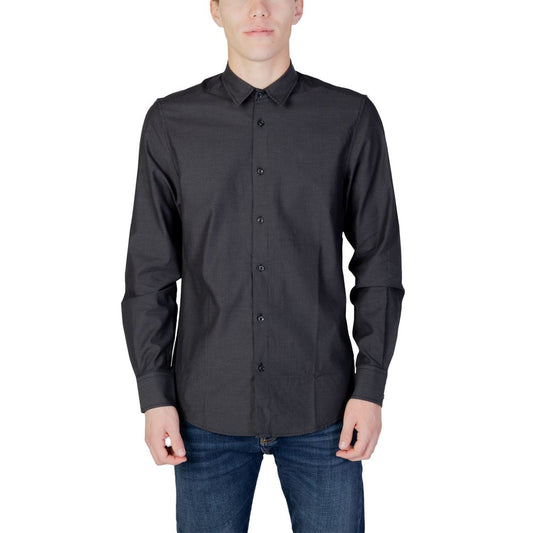 Camisa de algodón gris