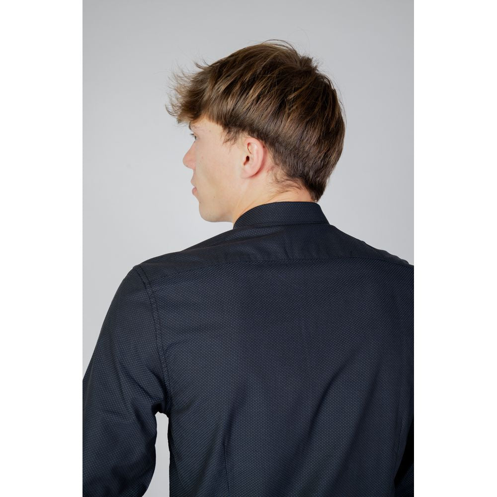 Camisa de algodón azul