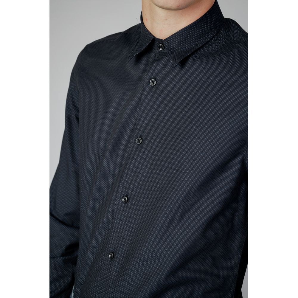 Camisa de algodón azul