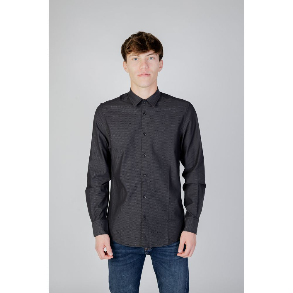 Camisa de algodón gris