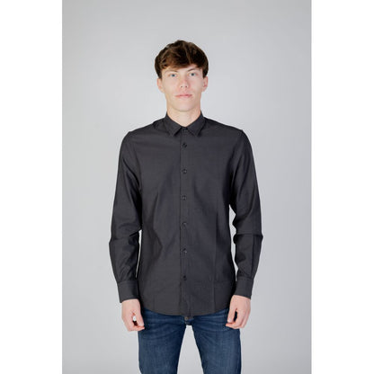 Camisa de algodón gris