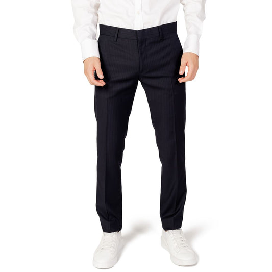 Blue Polyester Pant