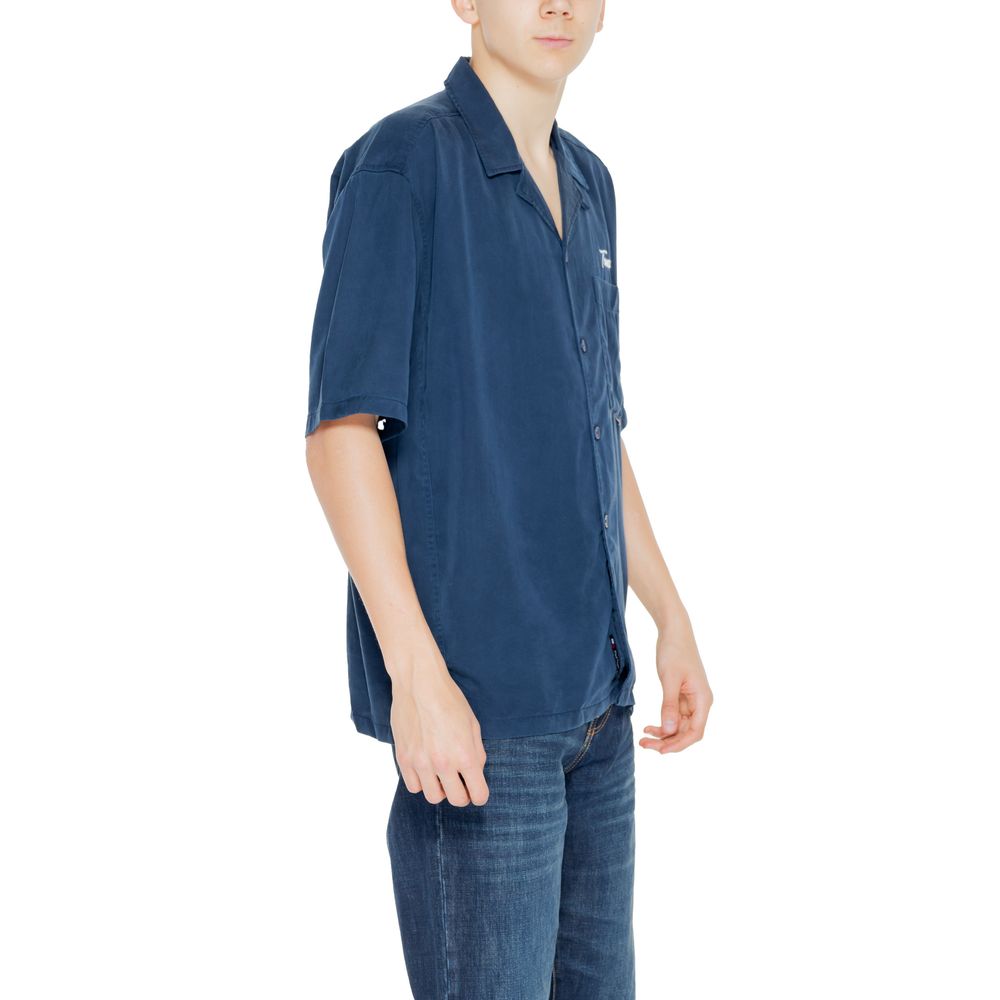 Camisa de lyocell azul