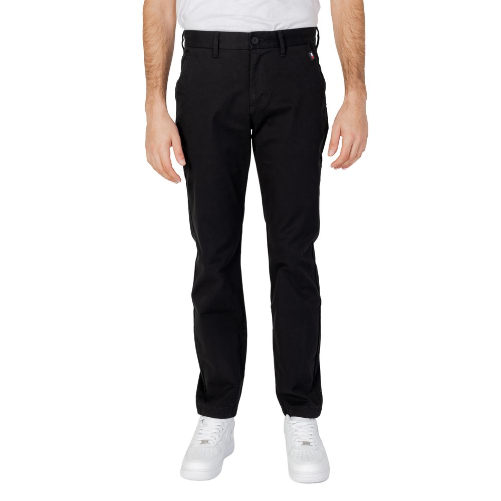 Vaqueros y pantalones de algodón negro