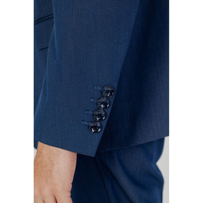Traje de poliéster azul