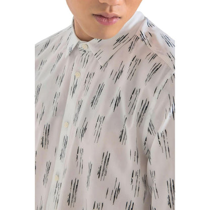 Camisa de viscosa blanca