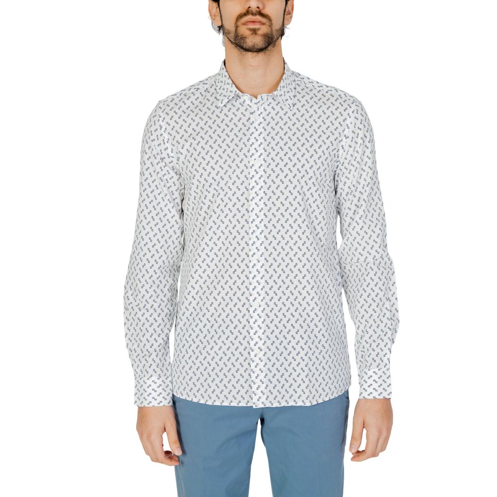 Camisa de viscosa blanca