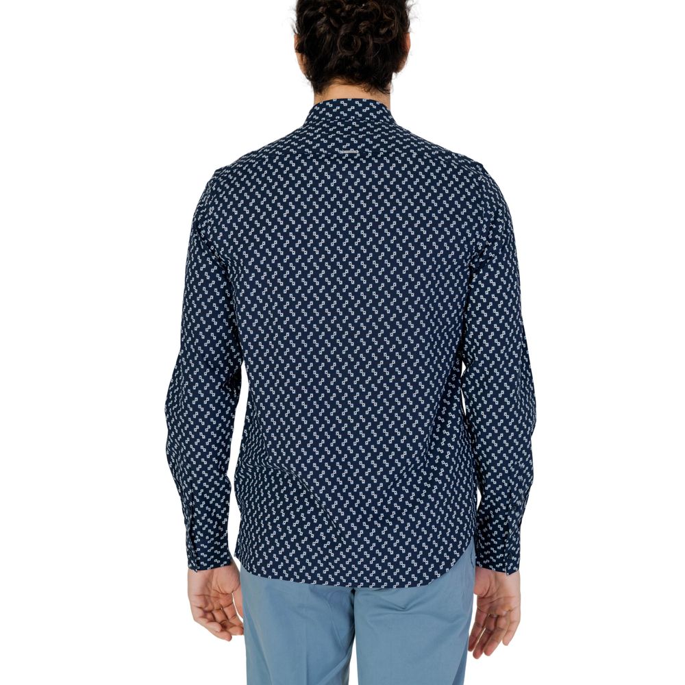 Camisa de viscosa azul