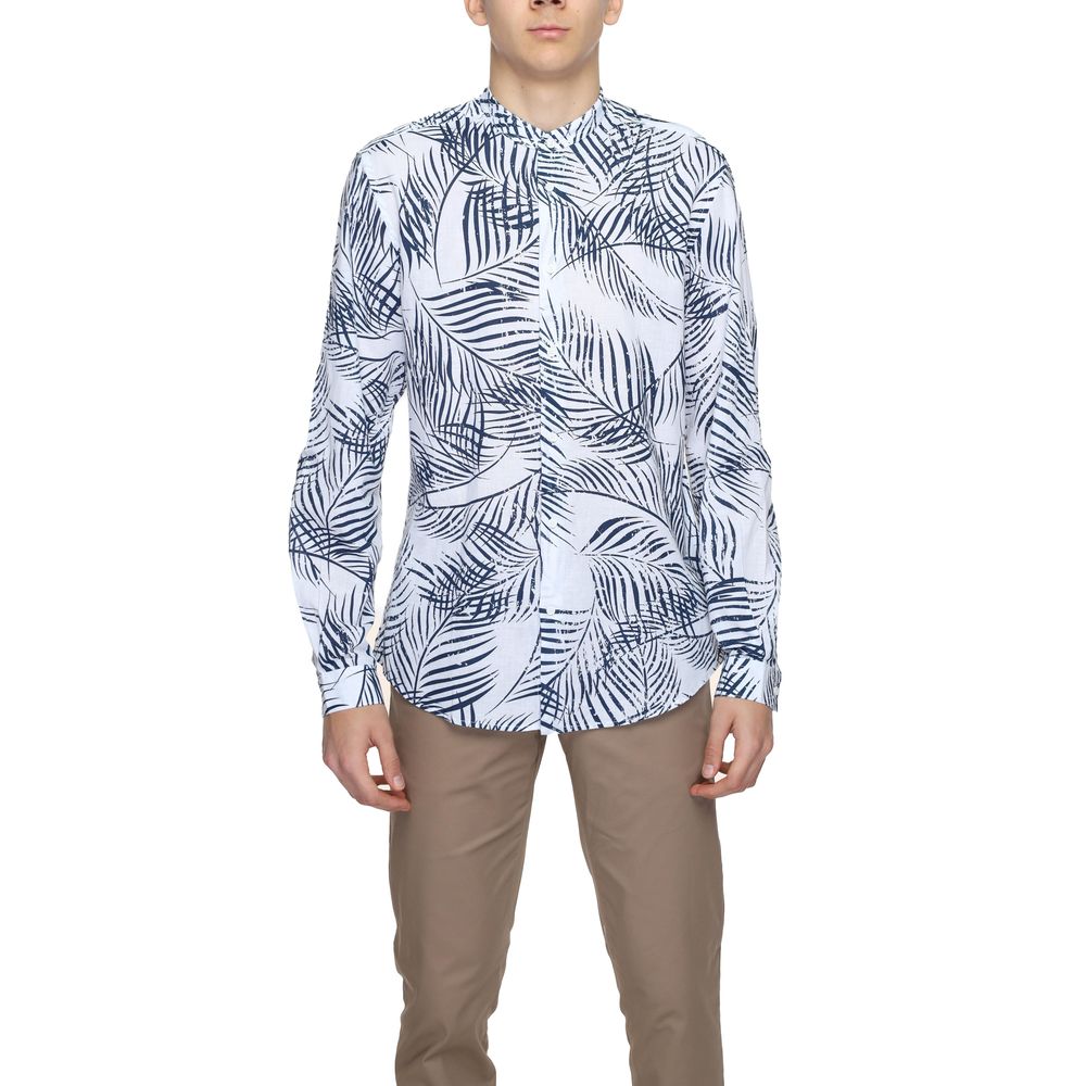 Camisa de algodón azul