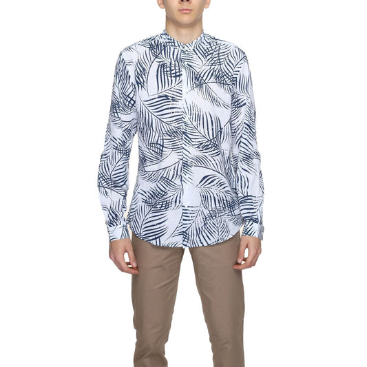 Camisa de algodón azul