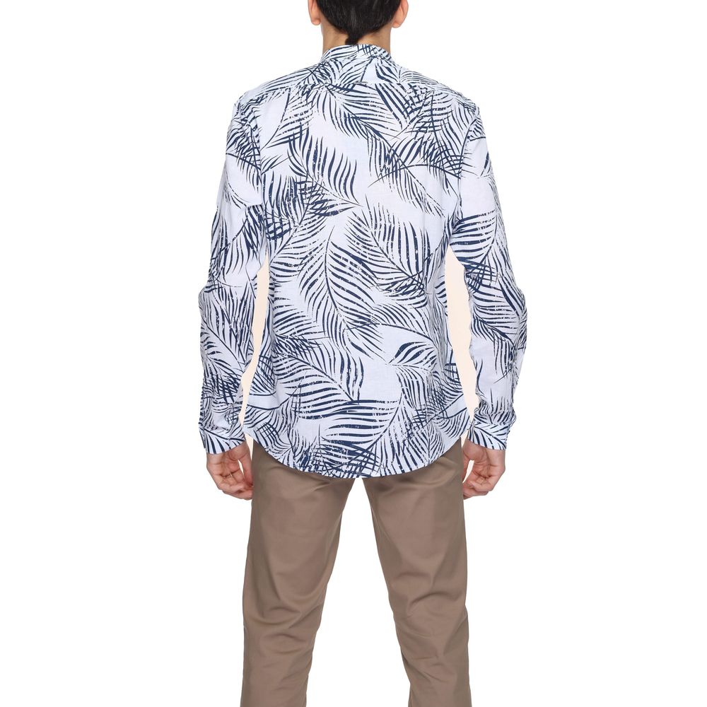 Camisa de algodón azul