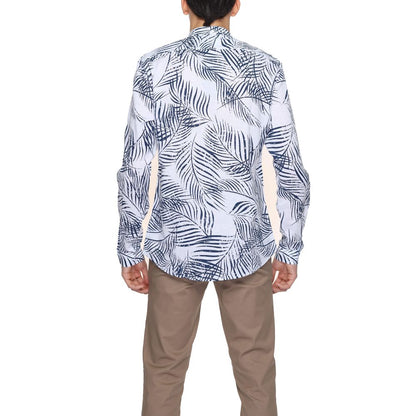 Camisa de algodón azul