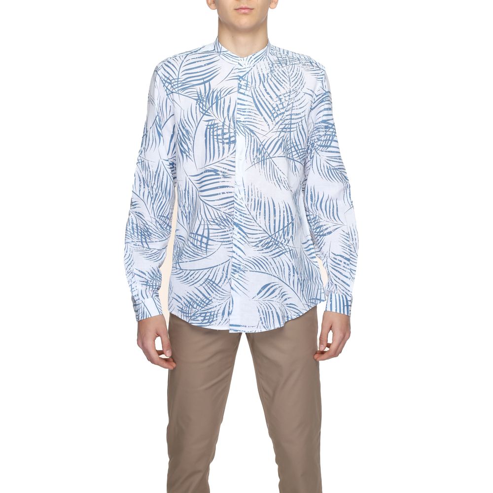 Camisa de algodón azul