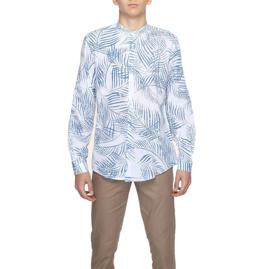 Camisa de algodón azul